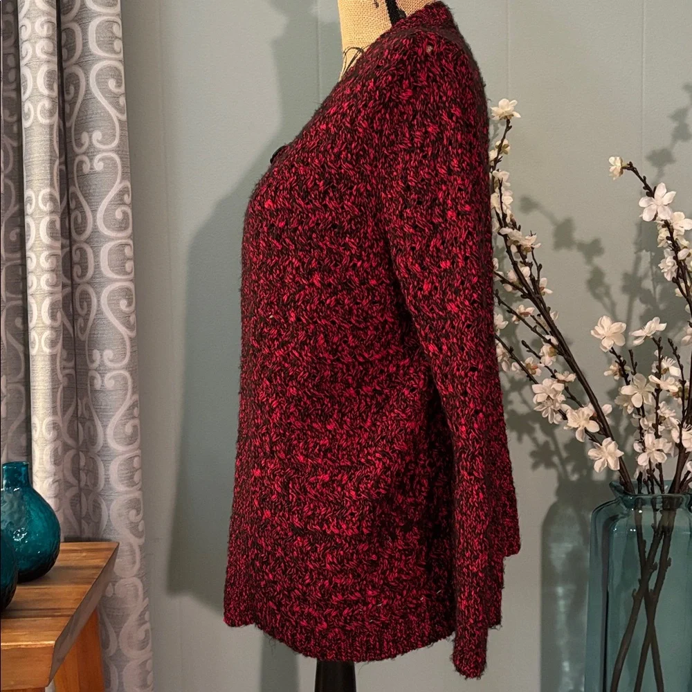 Ruby Rd Marled One Button-Front Cardigan - Picture 4 of 11